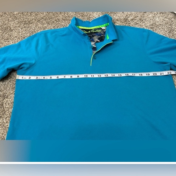 Robert graham men’s teal/blue camo polo shirt size L - Picture 4 of 5